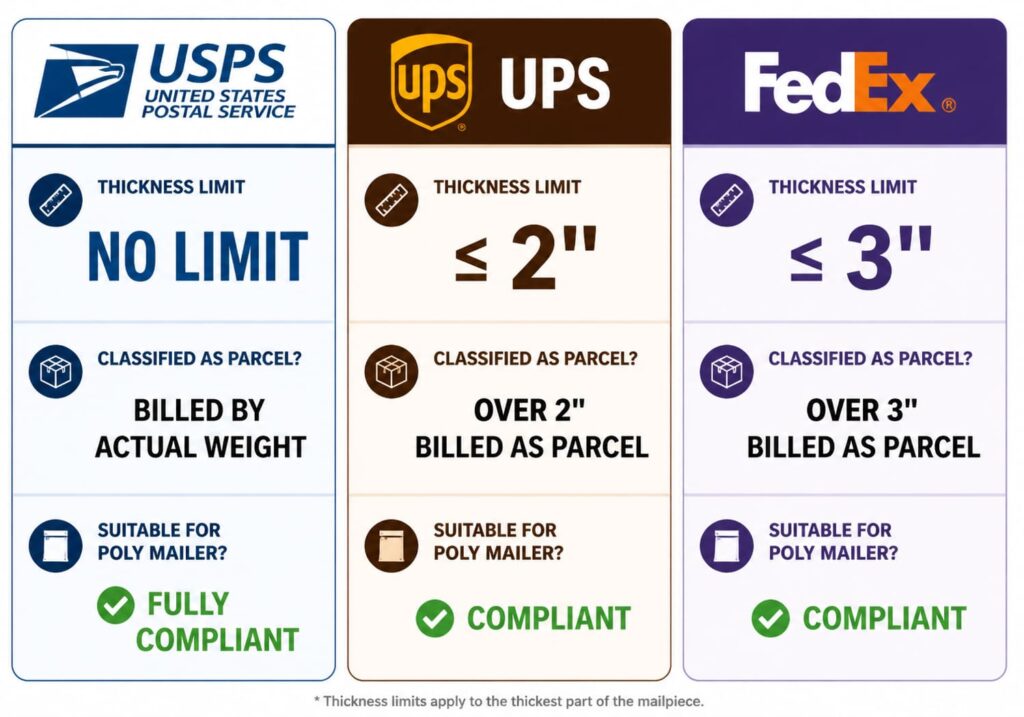 Carrier Classification- How USPS, UPS, and FedEx Define Envelopes
